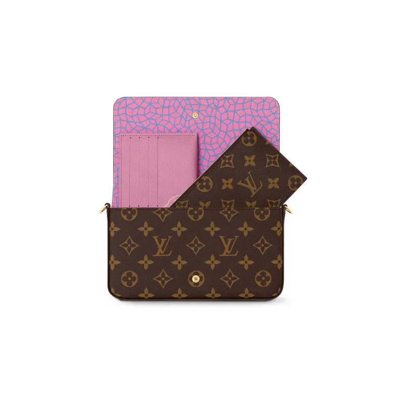 LOUIS VUITTON Lv X Yk Felicie Pochette Pumpkin Print-4