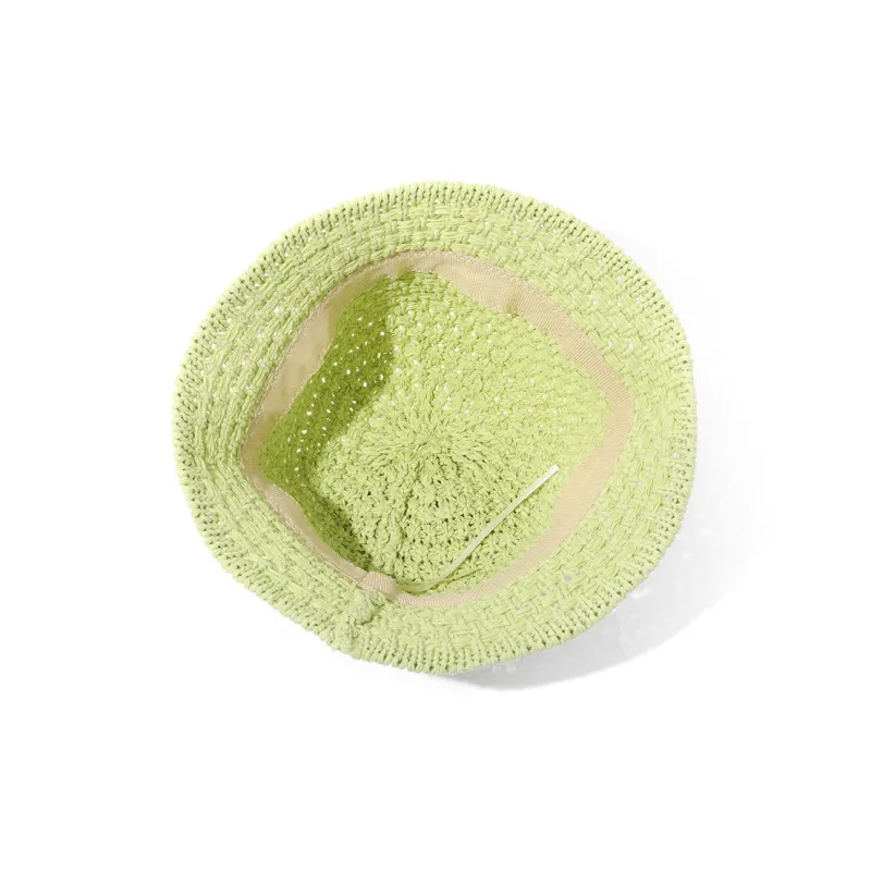 Clect Sun Protection Hats Women's Straw Woven Bucket Hat-2