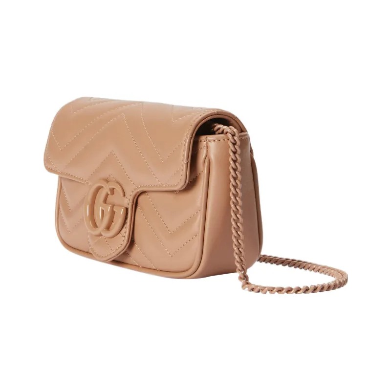 GUCCI GG Marmont Leather Shoulder Bag, Crossbody Bag Women's Pink-1