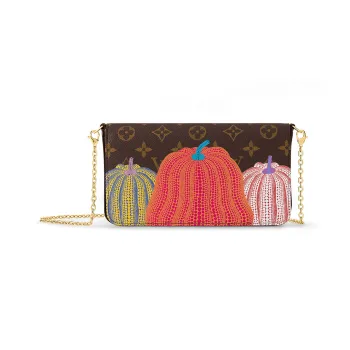 LOUIS VUITTON Lv X Yk Felicie Pochette Pumpkin Print