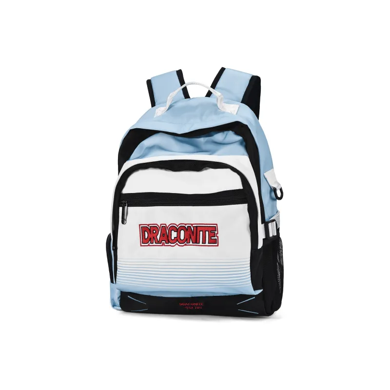 DRACONITE Polyester Student Backpack Backpack Multi-Compartment Backpack Unisex Cerulean White-1