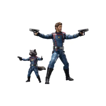 BANDAI SHF Marvel Guardians Of The Galaxy Volume 3 Star Lord Rocket Raccoon Action Figures