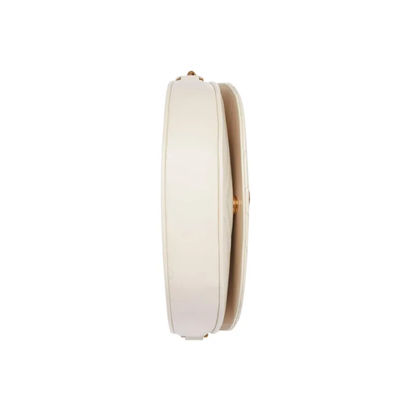 GUCCI Marmont Leather Shoulder Bag Crossbody Bag Mini Women's White-7