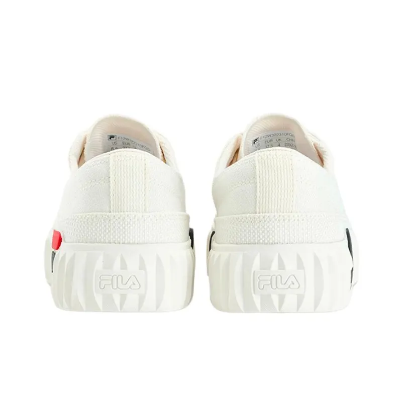 FILA Gear Anti Slip Wear Resistant Low Top Skateboard Shoes Women's White-3