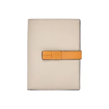 LOEWE Cow Leather Wallet Medium Size Women's Oat