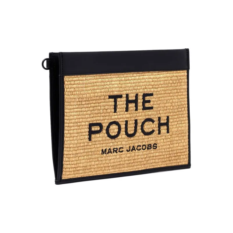 MARC JACOBS Cotton Wristband Clutch Tubas Women's Sand Beige Yellow Black-2