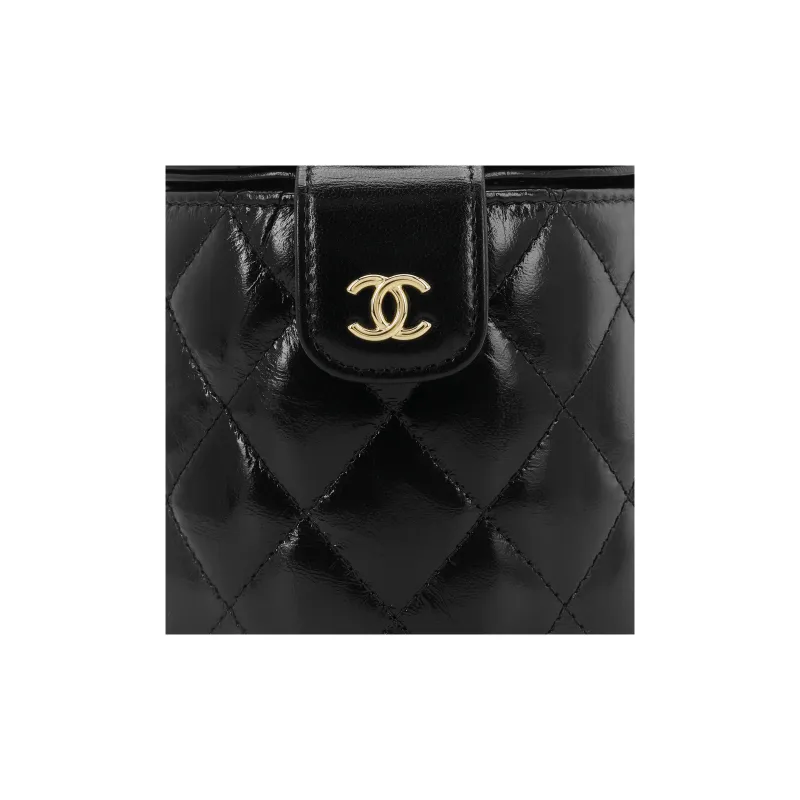 CHANEL 23C Early Spring Lambskin Picnic Bag, Bucket Bag, Shoulder Bag, Crossbody Bag Regular Women's Black-4