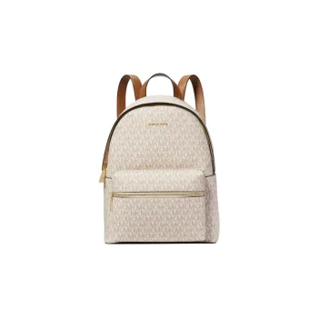 MICHAEL KORS Canvas Backpack Medium Size Women's Vanilla White