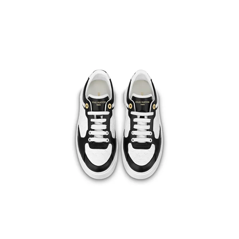 LOUIS VUITTON Time Out Sneakers 'White Mini Monogram Black' Women's-3