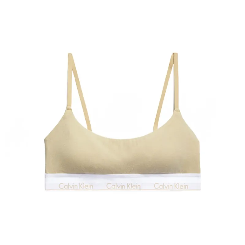 CALVIN KLEIN JENNIE Series Bra Women's Wheat Straw Yellow-0