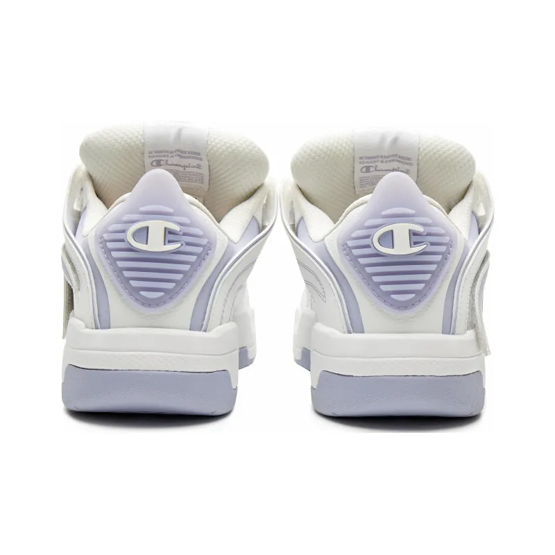 Champion Low Top Skateboard Shoes Women's Gray Purple-3