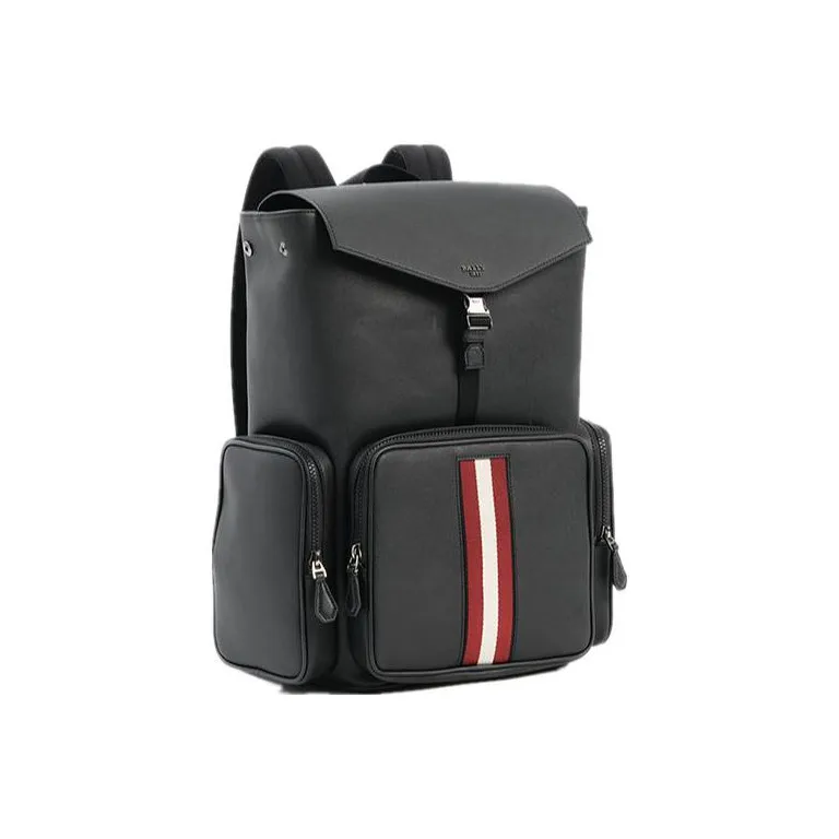 BALLY Recycled Nylon Backpack Large Size Men's Black-2