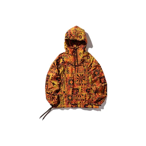 Beams Windbreaker Jackets Men Orange