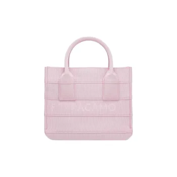 FERRAGAMO Fabric Tote Bag Shopping Bag Handbag Small Size Women's Light Pink Red
