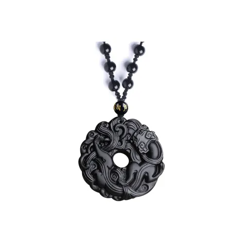 CHIEMOT Obsidian Necklaces Men's