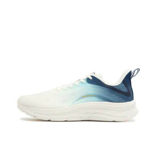 361° Anti Slip And Wear Resistant Breathable Low Top Running Shoes Men's White Blue