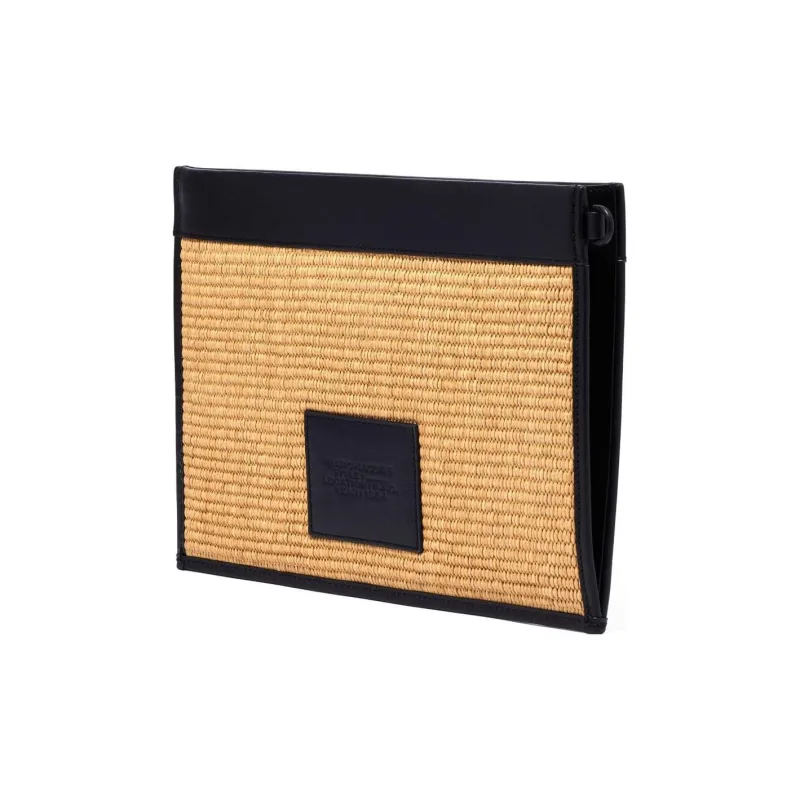 MARC JACOBS Cotton Wristband Clutch Tubas Women's Sand Beige Yellow Black-3