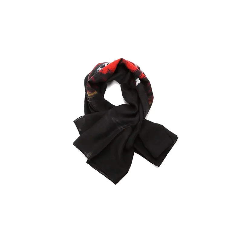 Givenchy Silk Scarves Men Black-0