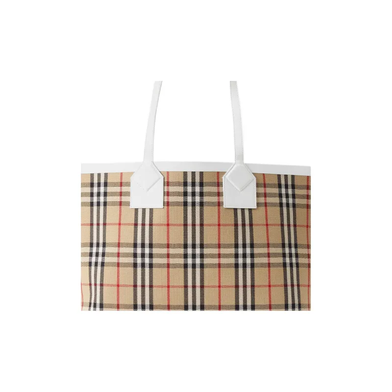 Burberry Cotton Canvas Tote Bag Shopping Bag Canvas Bag Handbag Medium Size Women's Light Brown-4