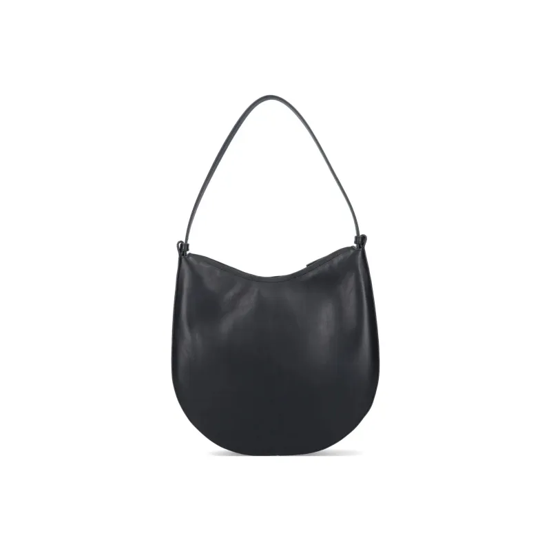 AESTHER EKME Smooth Grained Leather Hobo Bag Handbag Shoulder Bag Women's Black-4