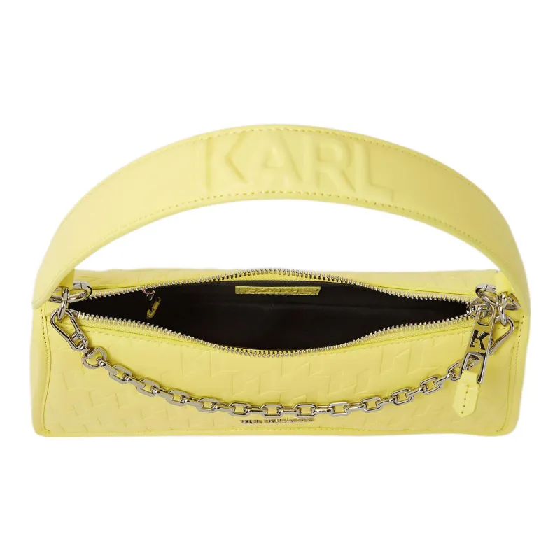 KARL LAGERFELD PU Crossbody Bag, Shoulder Bag Regular Women's Yellow-2