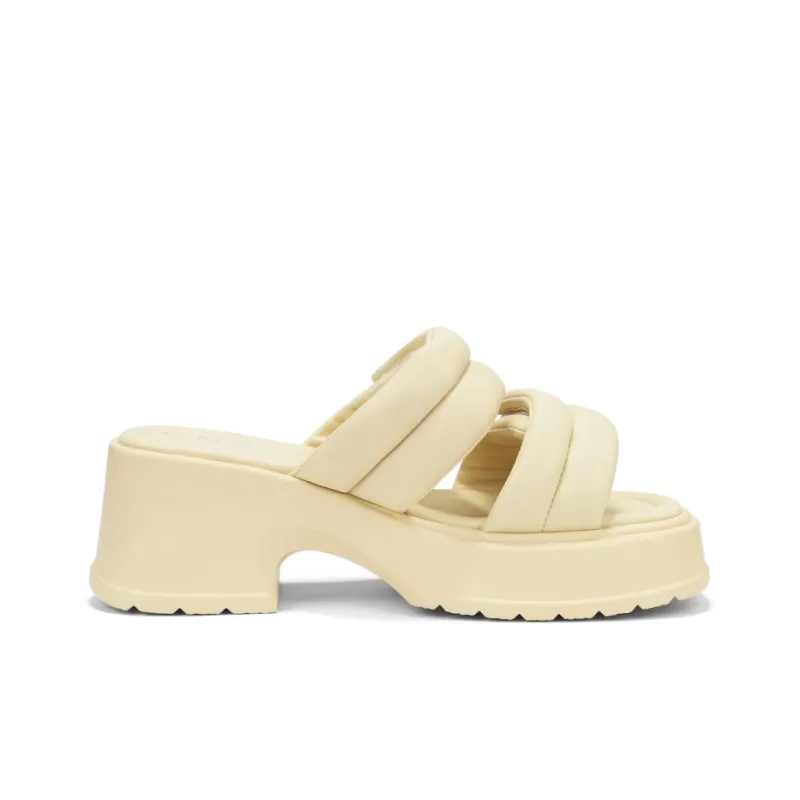 OMS Slide Slippers Women's Beige/Light Yellow-1