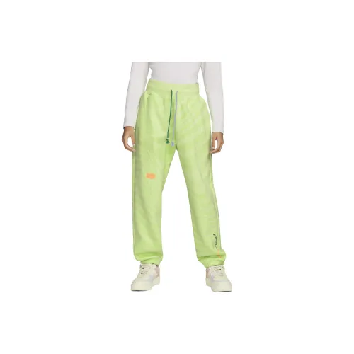 Nike Knitted Sweatpants Women's Green Yellow