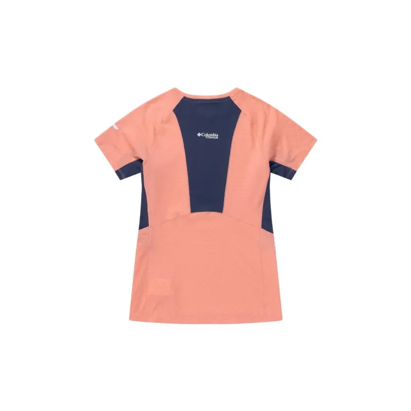 Columbia TITANIUM T-Shirts Women's Pink Blue Patchwork-1