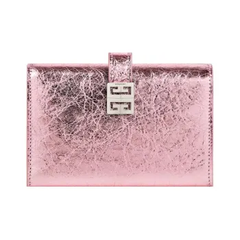 GIVENCHY 4G Lambskin Wallet Women's Silk Pink