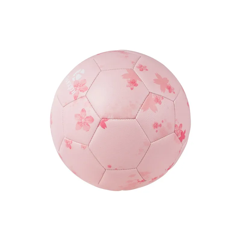 Kuangmi Size 5 Soccer PU Machine Stitched Soccer Ball Unisex Pink-3