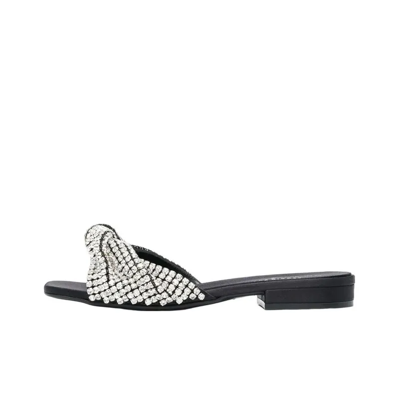 SERGIO ROSSI Crystal-embellished Flat Sandals-0