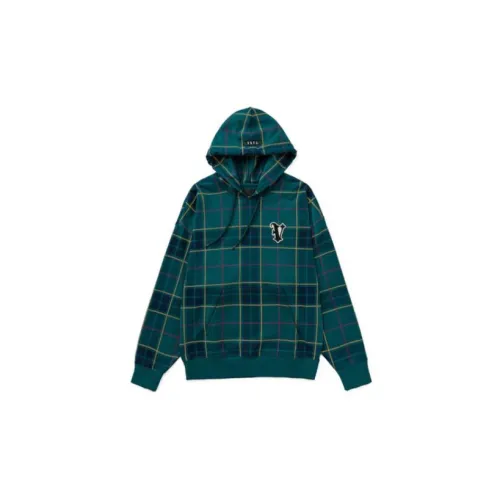 Vans Sweatshirts Unisex Green Plaid Print