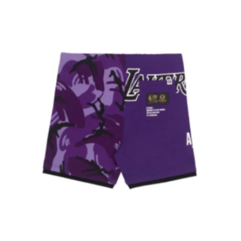 Bape X Nba Style Ape Face Camo Milwaukee Bucks Sweat Shorts-7
