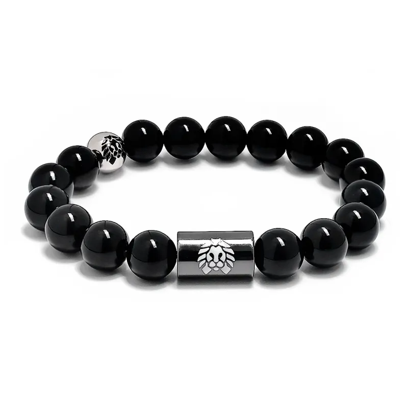 Rastaclat White Turquoise Small Lion Bracelet Chinese Style Beaded Bracelet Unisex-5