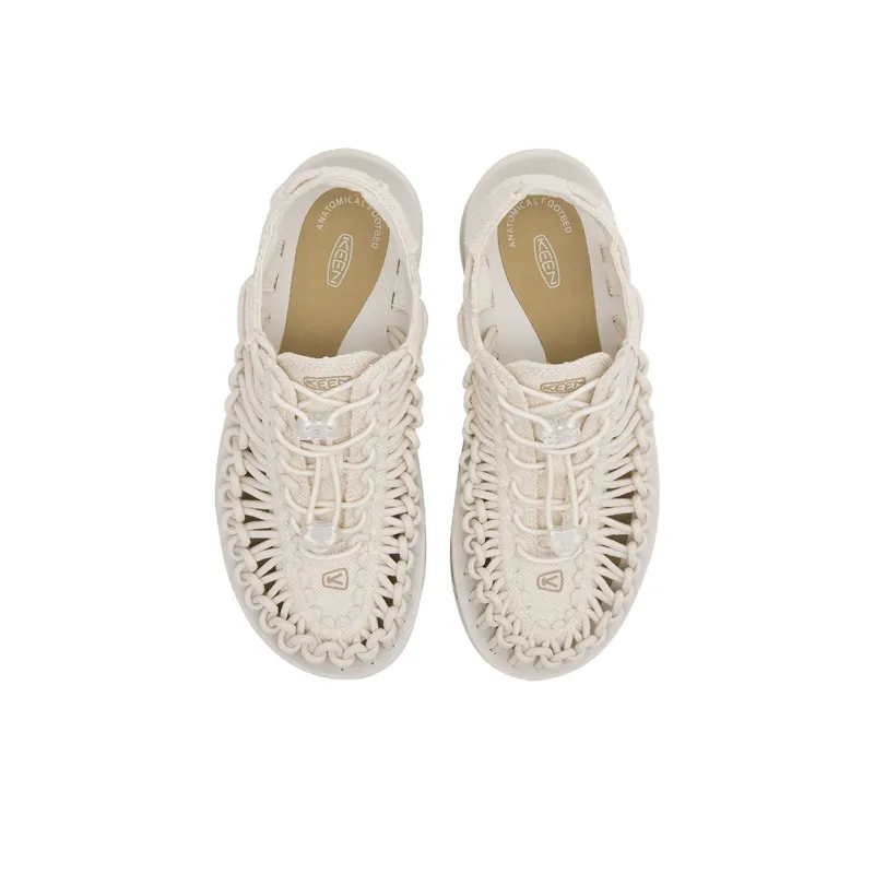 KEEN Uneek Canvas Anti Slip Wear Resistant Beach Sandals Women's Beige-3