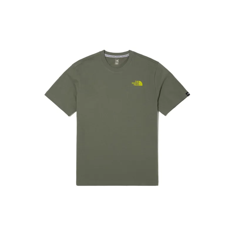THE NORTH FACE Cashew Flower Collection T Shirts Men Army Green-1