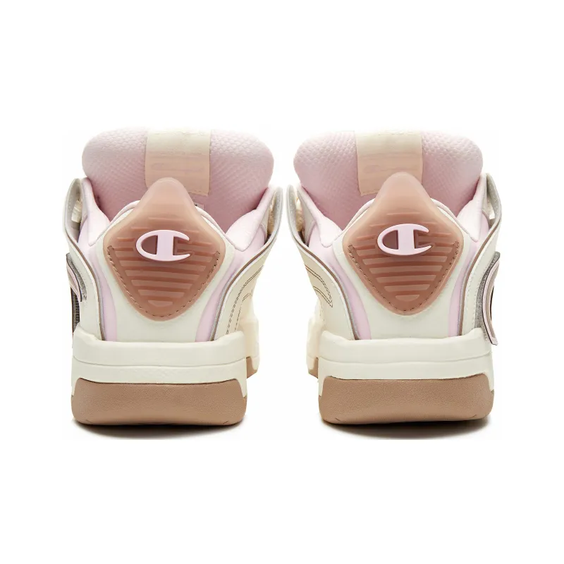 Champion Skateboard Shoes Women's Cream White Velvet Brown-3