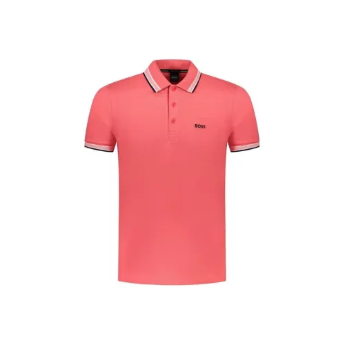 HUGO BOSS Polo Shirts Men Pink