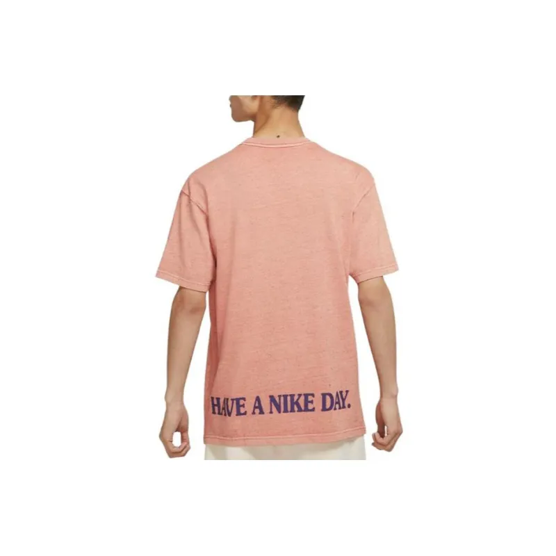 Nike Drop Shoulder Sleeve T-Shirt Men's Rock Pink-1