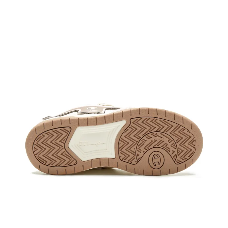 Champion Skateboard Shoes Women's Cream White Velvet Brown-4