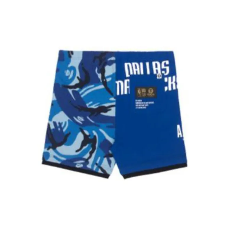 Bape X Nba Style Ape Face Camo Milwaukee Bucks Sweat Shorts-3