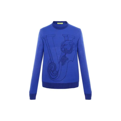 VERSACE Sweaters Men Royal Blue