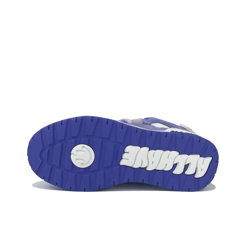ALLHAVE Anti Slip Wear Resistant Low Top Skateboard Shoes Unisex Purple-5