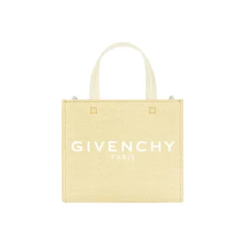 GIVENCHY Washed Cotton Canvas Bag, Tote Bag, Shopping Bag, Handbag Mini Women's Light Yellow
