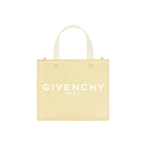 GIVENCHY Washed Cotton Canvas Bag, Tote Bag, Shopping Bag, Handbag Mini Women's Light Yellow