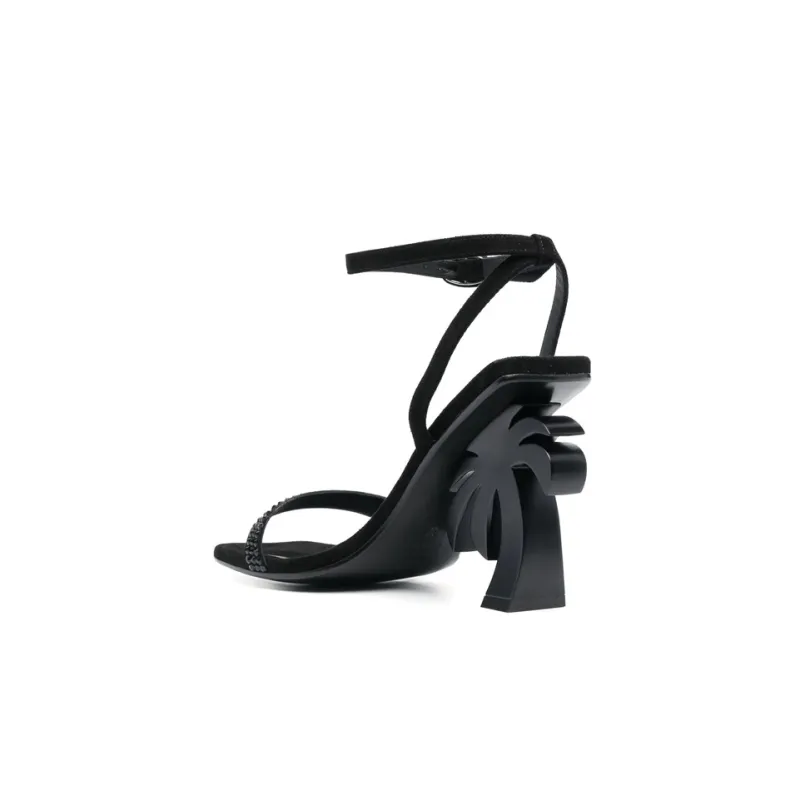 PALM ANGELS One Strap Sandals 10cm Women's Black-3