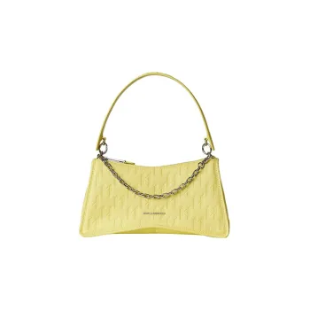 KARL LAGERFELD PU Crossbody Bag, Shoulder Bag Regular Women's Yellow
