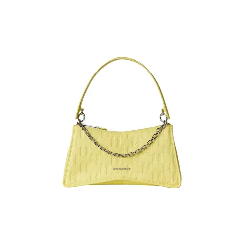 KARL LAGERFELD PU Crossbody Bag, Shoulder Bag Regular Women's Yellow