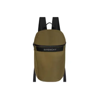 Givenchy Fabric With Cow Leather Backpack Men's Khaki Green