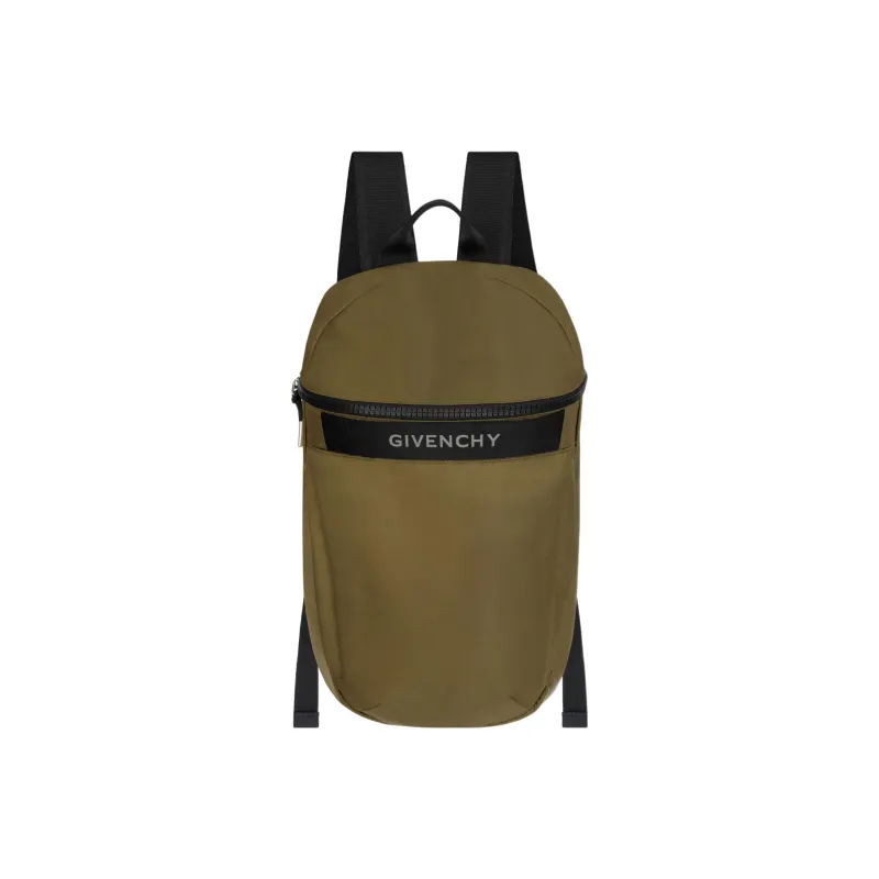 Givenchy Fabric With Cow Leather Backpack Men's Khaki Green-0